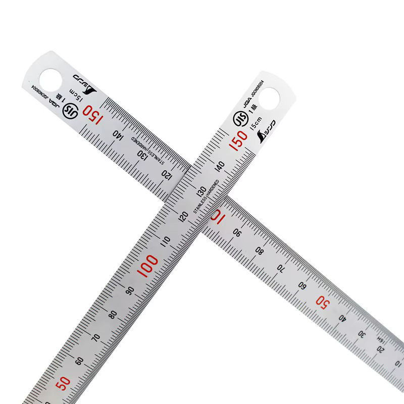 SHİNWA Paslanmaz Çelik Cetvel 15 cm, 6 inç. Hassas Cetvel MADE İN JAPON