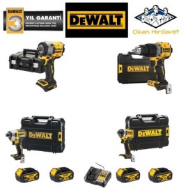 DEWALT 4'LÜ SET DCF922 + DCD800 + DCF887 + DCF860 + 4 ADET 4 AMPER AKÜ + SARJ ALETİ