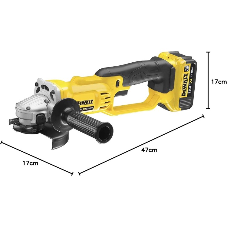 Dewalt DCG412M2 Şarjlı Avuç Taşlama 18V/4.0 Ah Li-Ion Çift Akü