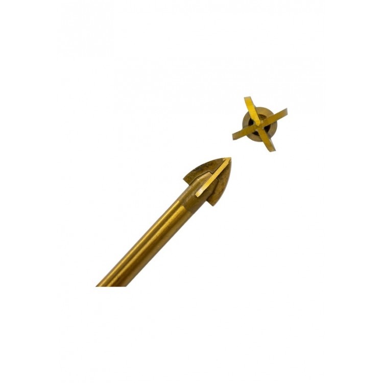 KARBÜR UÇLU OK TİPİ HEX 4 AĞIZLI DELME UCU (Granit - Seramik - Cam Delme UCU) 12X85