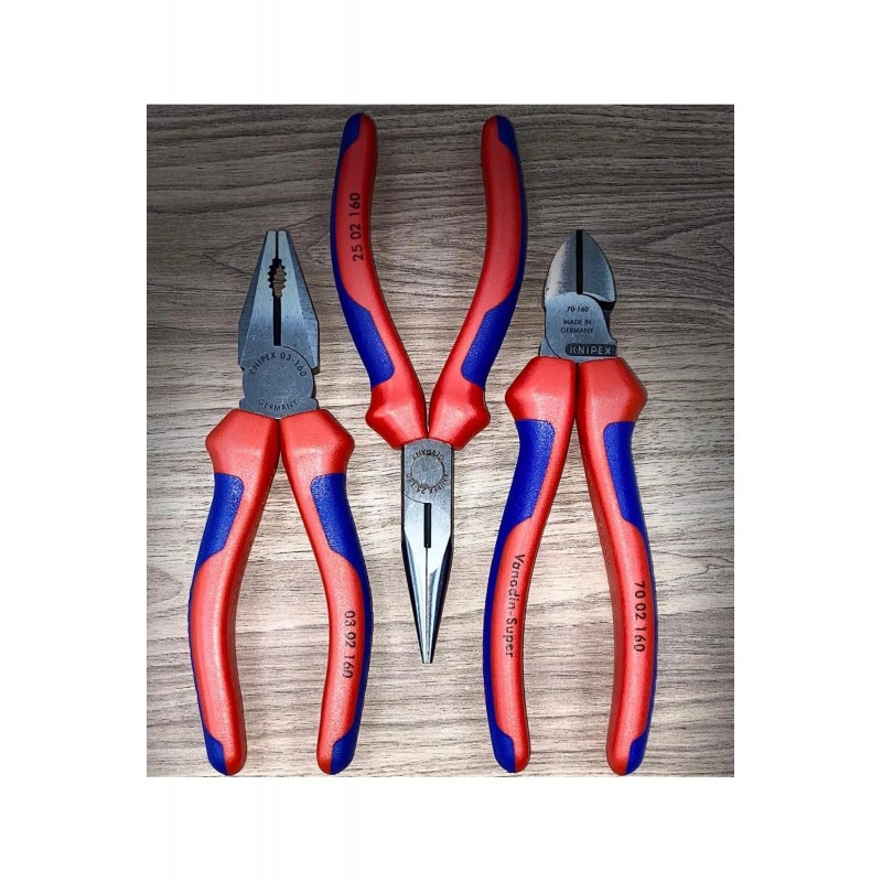 Knipex 3'lü SET 160mm PENSE 160mm YANKESKİ 160mm KARGABURUN
