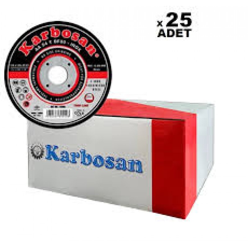 KARBOSAN 115x1.0x22.23 INOX Paslanmaz Çelik İnce Kesme Diski 25 ADET