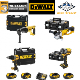 DEWALT 4'LÜ SET DCH133 + DCF922 + DCG412 + DCD805 + 4 ADET 4 AMPER AKÜ + SARJ ALETİ